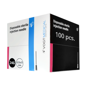 Vogt Medical Igły iniekcyjne 0,55 x 25mm 24G sterylne - 100 szt.
